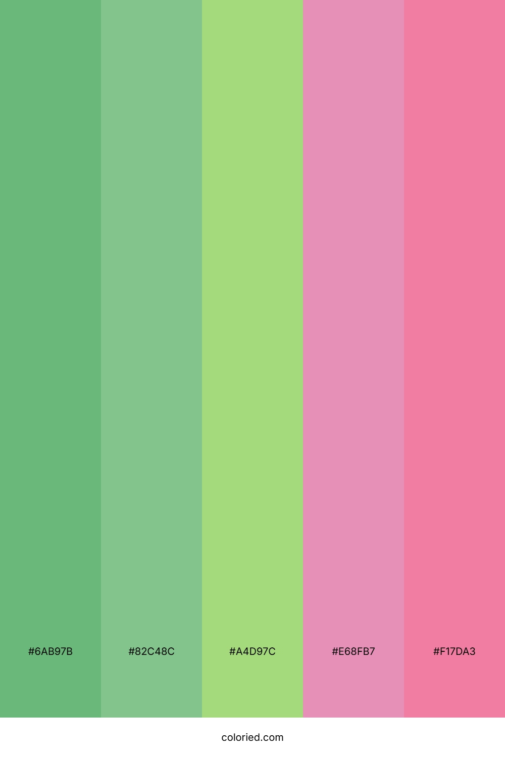 Green and Pink Gradient Color Palette