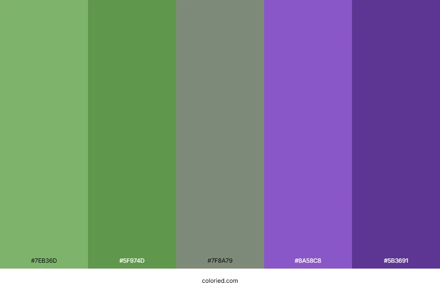 Green and Purple Color Palette