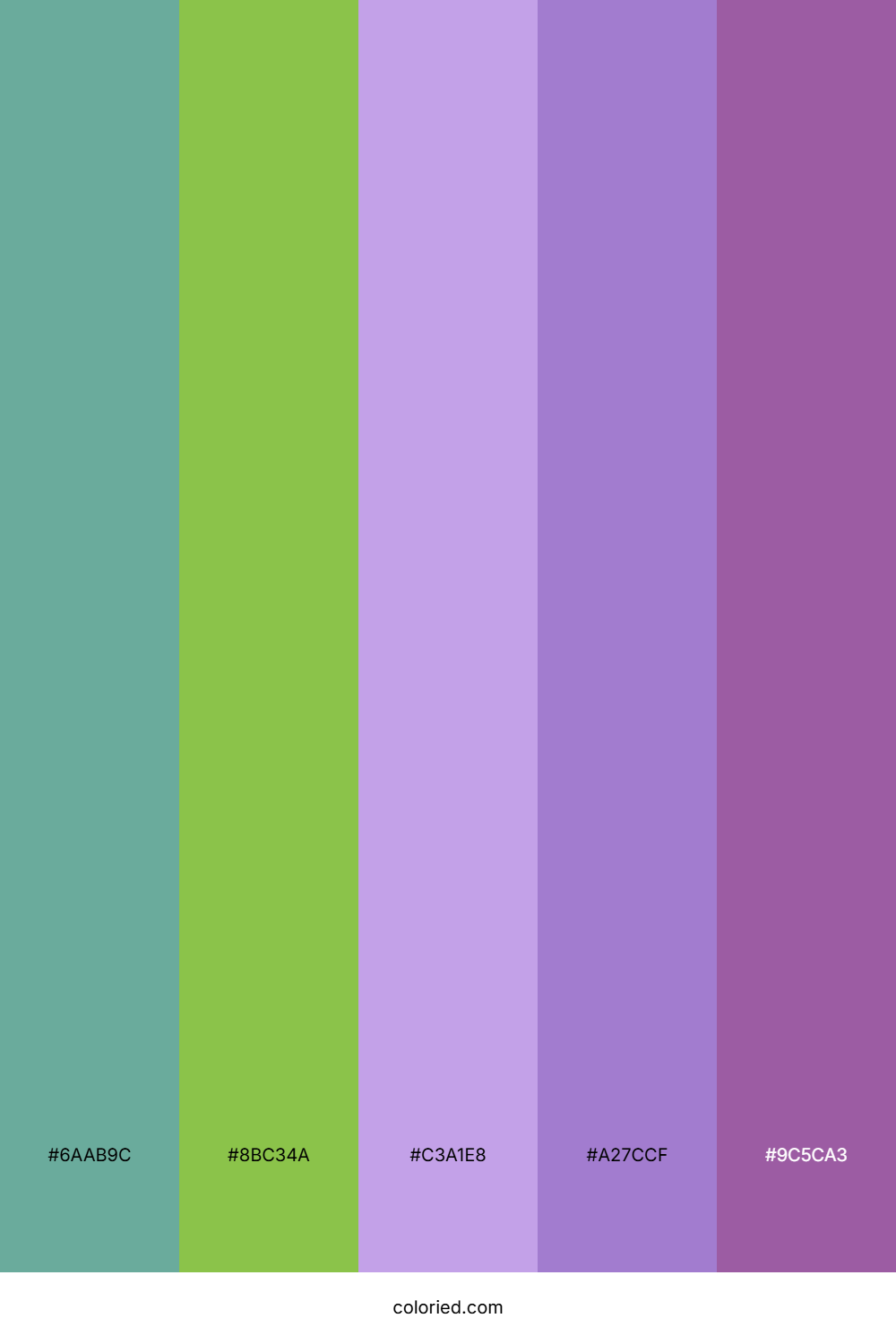 Green and Purple Gradient Color Palette
