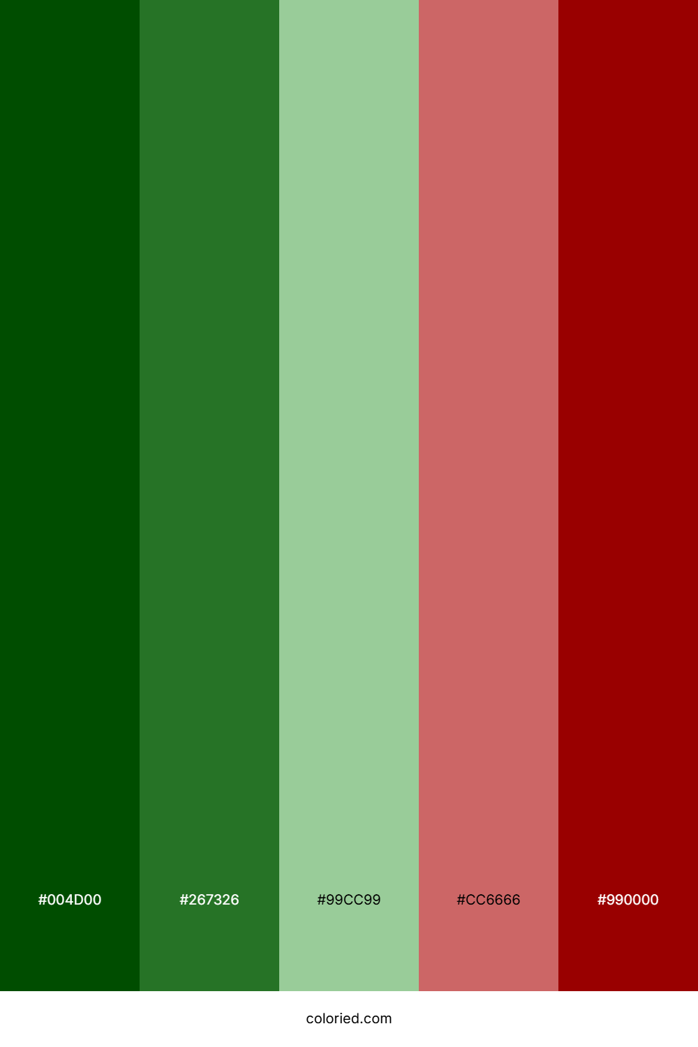 Green and Red Color Palette
