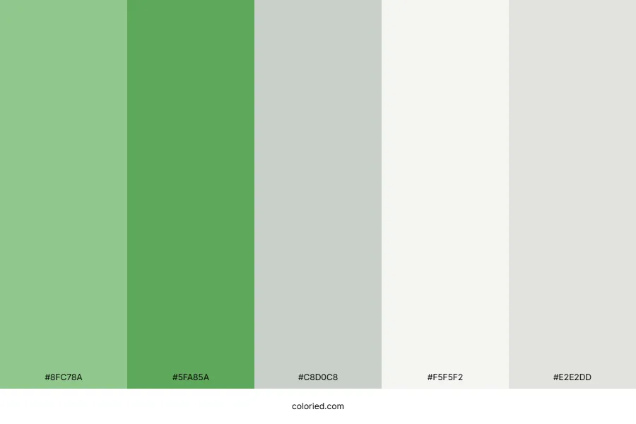 Green and White Color Palette