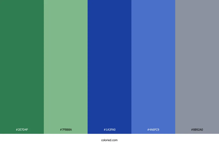Green Blue Grey Color Palette