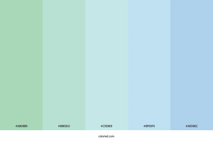 Green Blue Pastel Color Palette