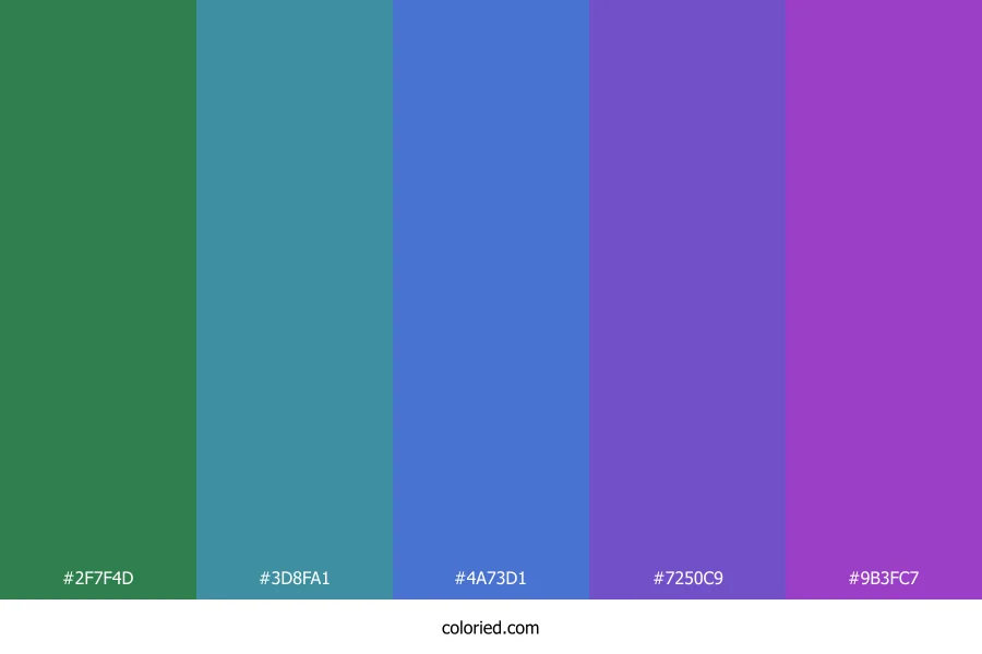 Green Blue Purple Color Palette