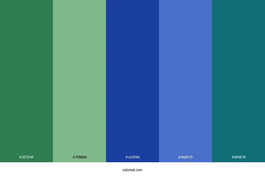 Green Blue Teal Color Palette