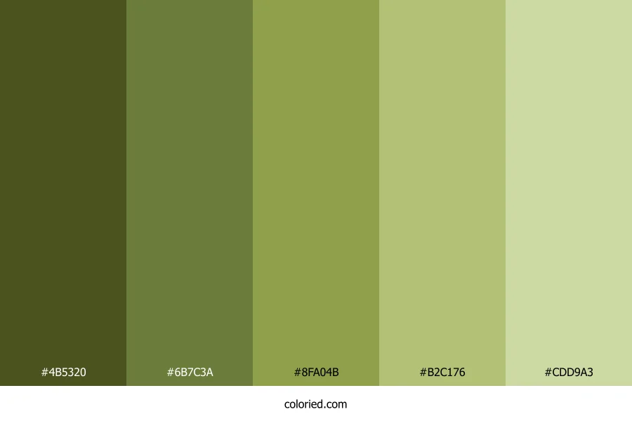 Green Camouflage Color Palette