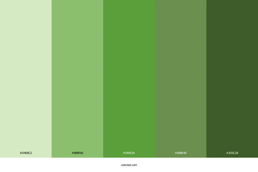 Green Eye Color Palette
