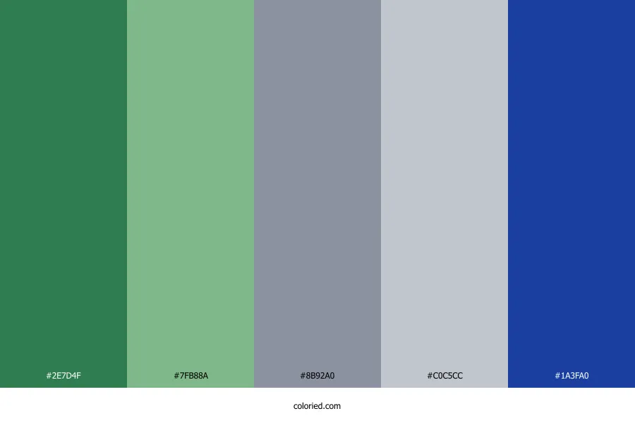 Green Gray Blue Color Palette