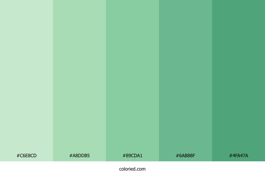 Green Pastel Color Palette
