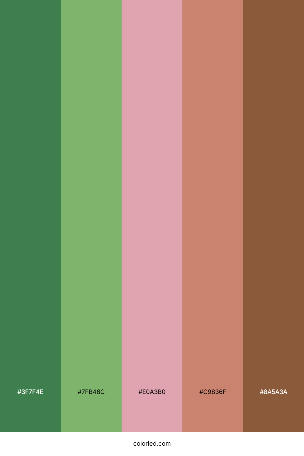 Green Pink Brown Color Palette