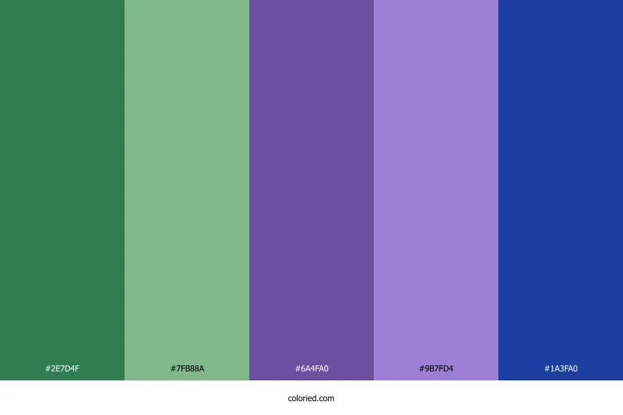 Green Purple Blue Color Palette