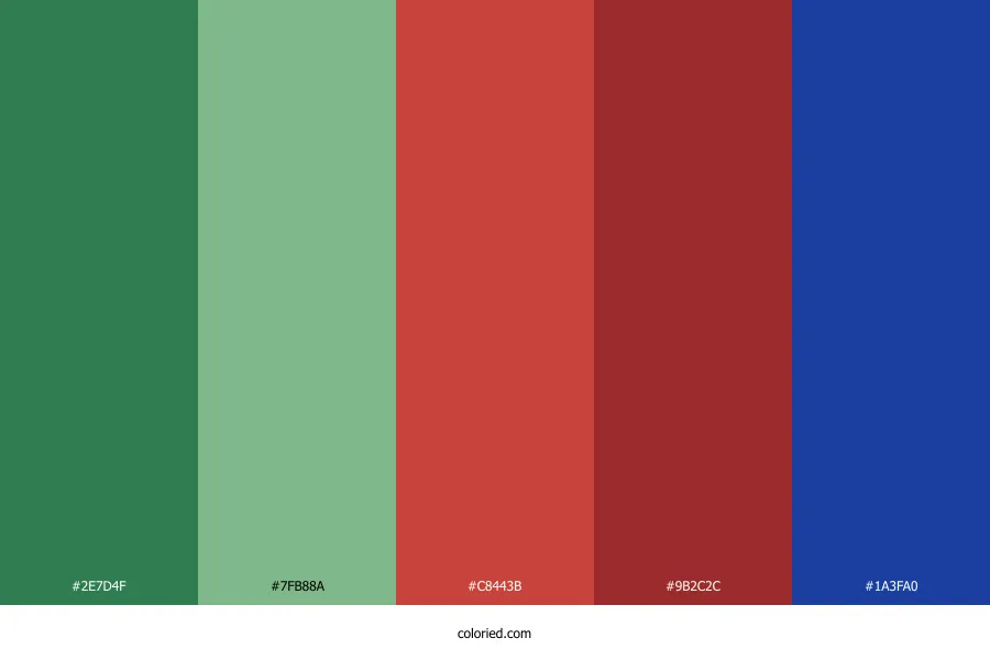 Green Red Blue Color Palette