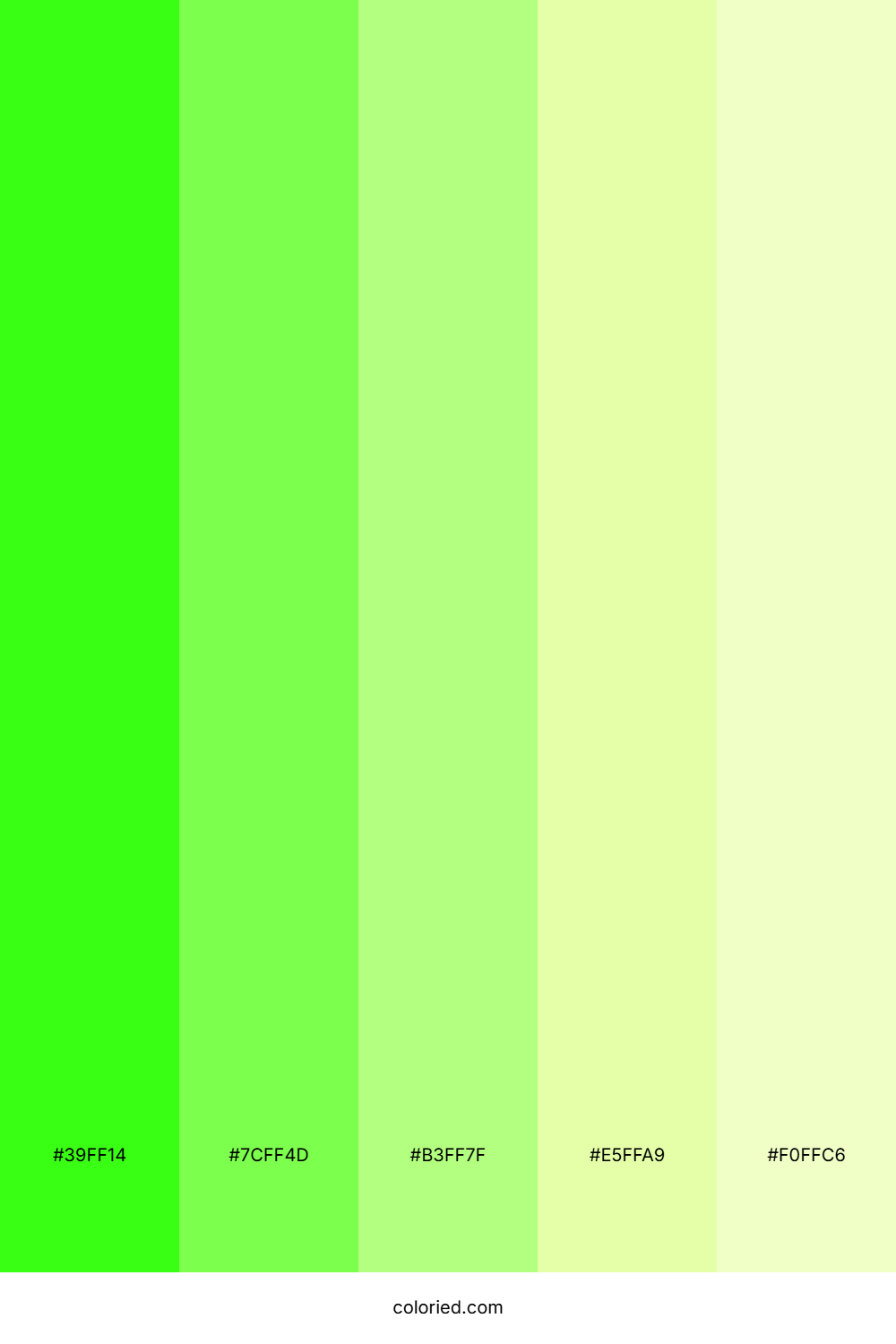 Green Slime Neon Color Palette