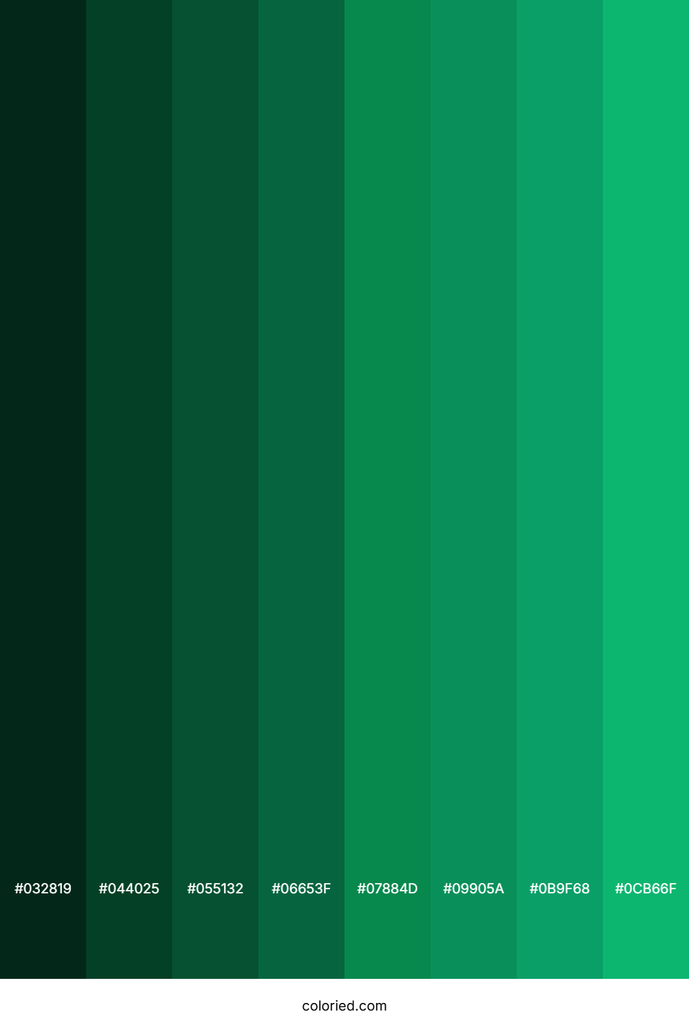 Green Teal Color Shades