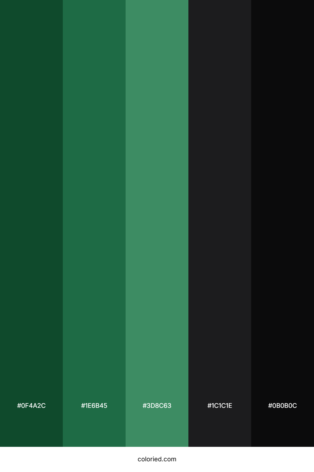 Green to Black Color Palette