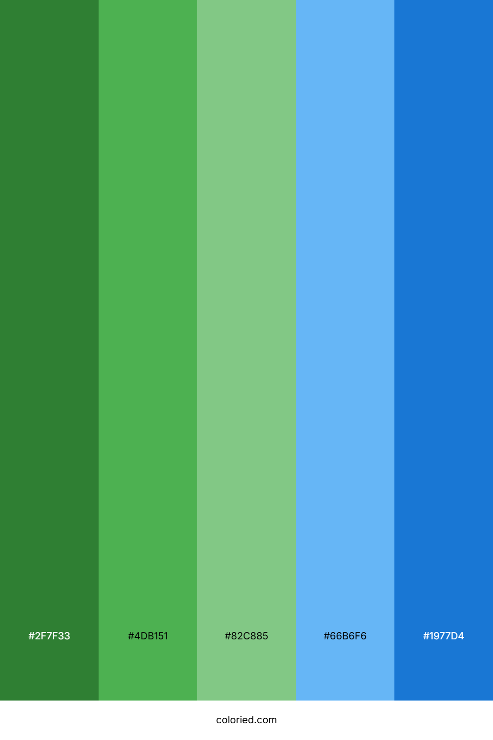 Green to Blue Color Palette