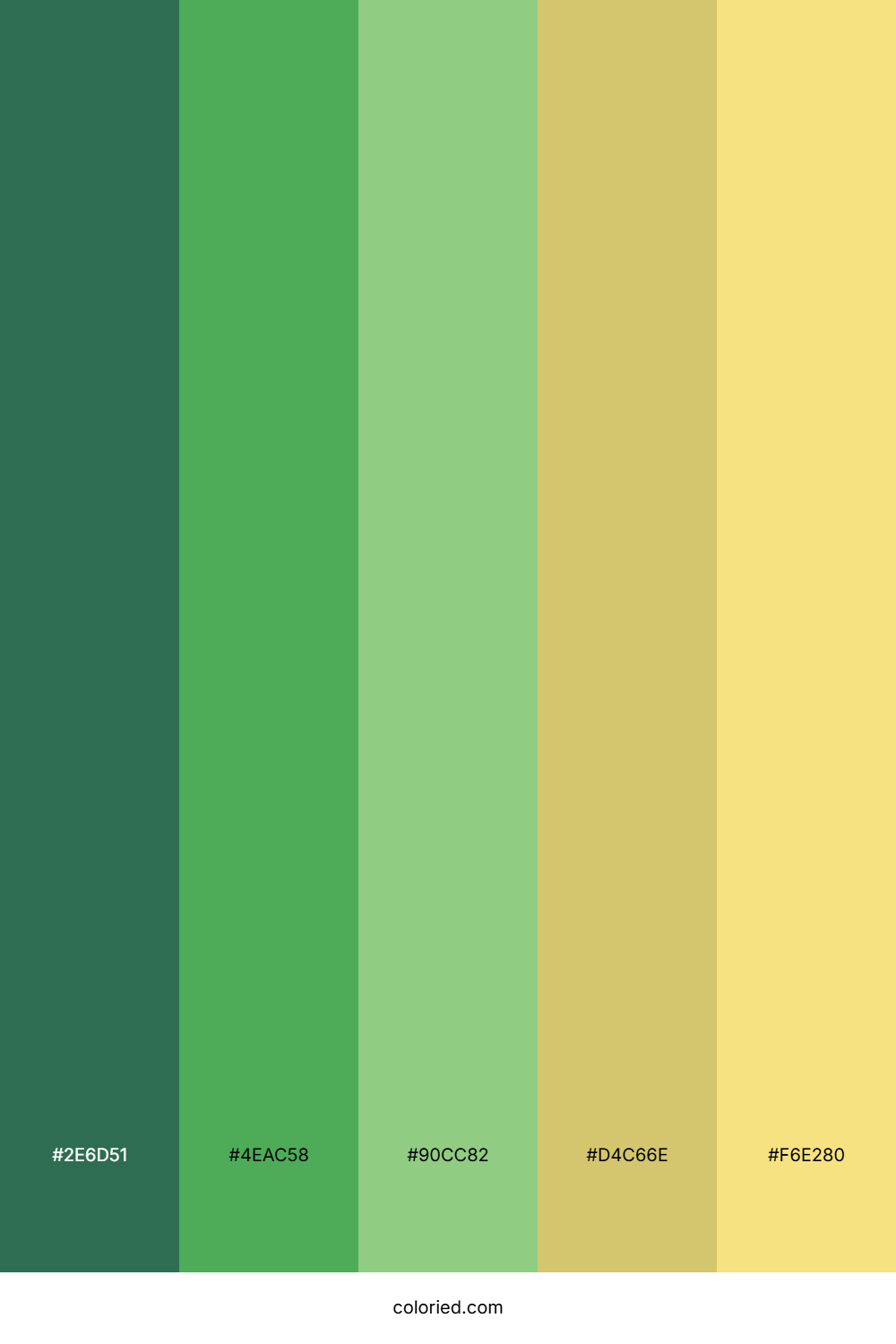 Green to Gold Gradient Color Palette