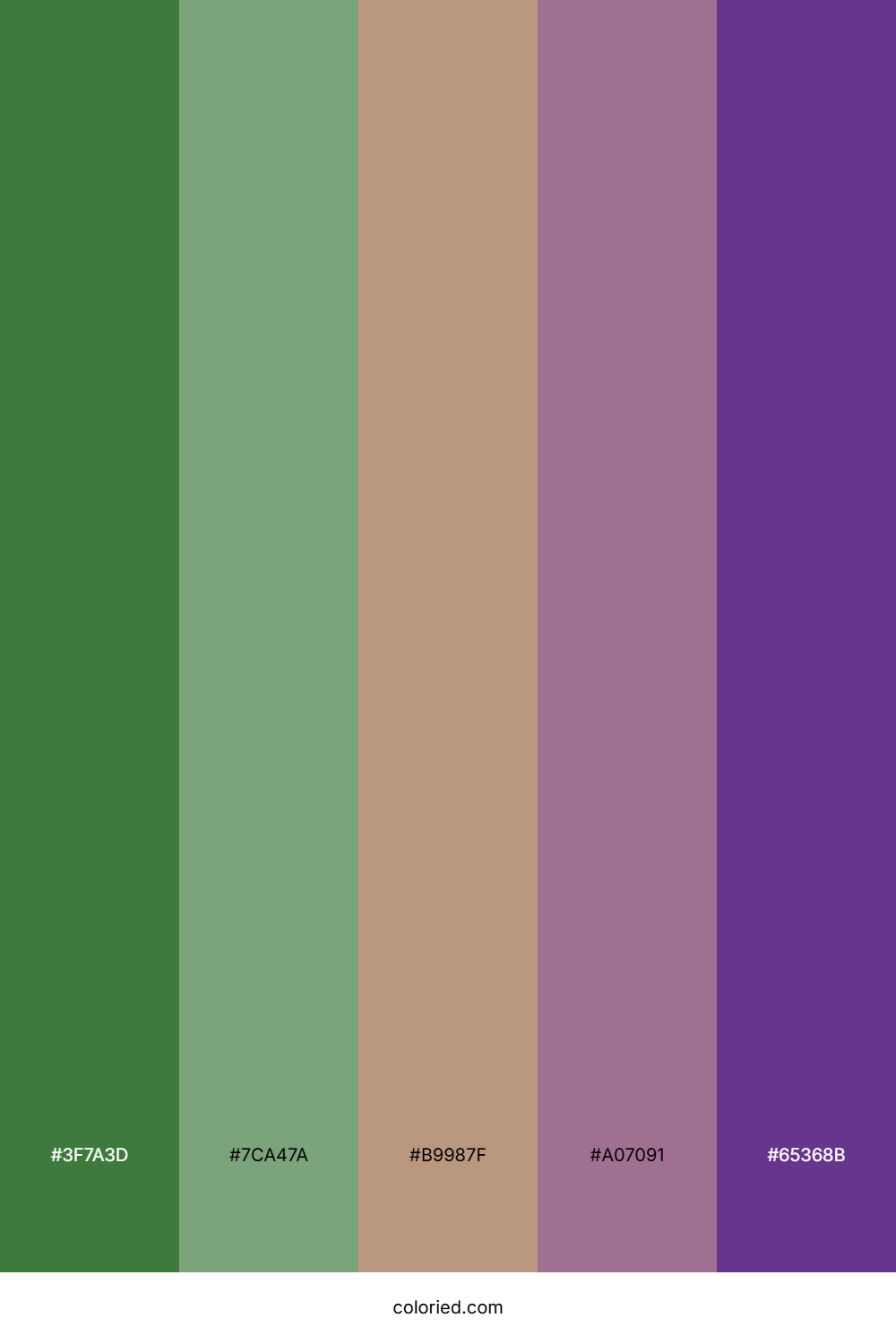 Green to Purple Gradient Color Palette