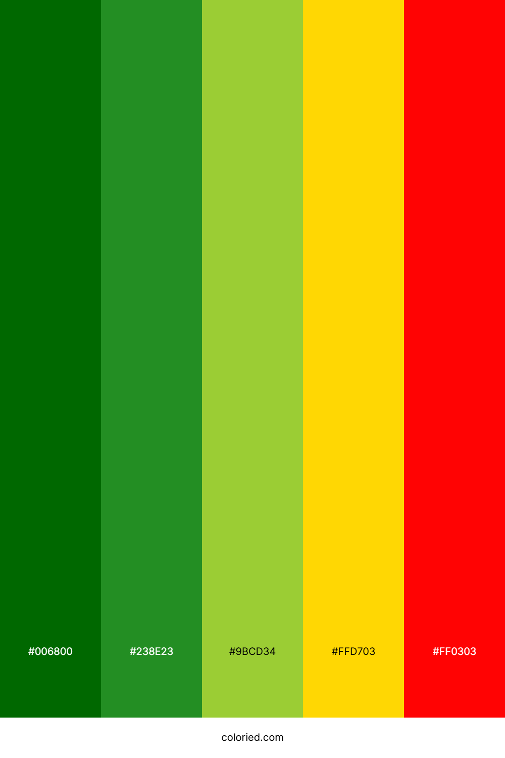 Green to Red Color Palette