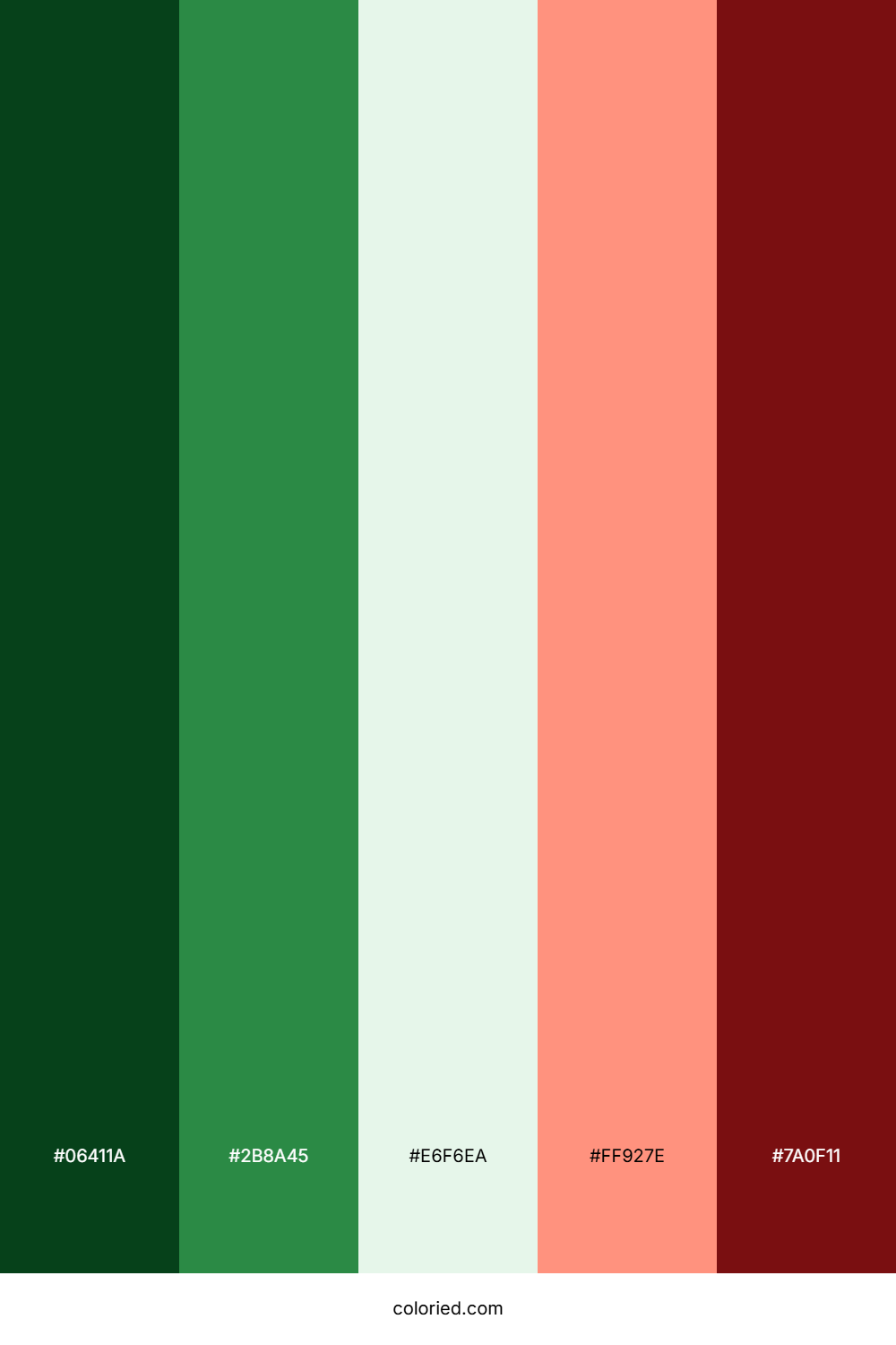 Green to Red Gradient Color Palette