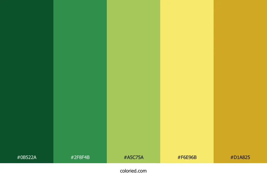 Green to Yellow Color Palette