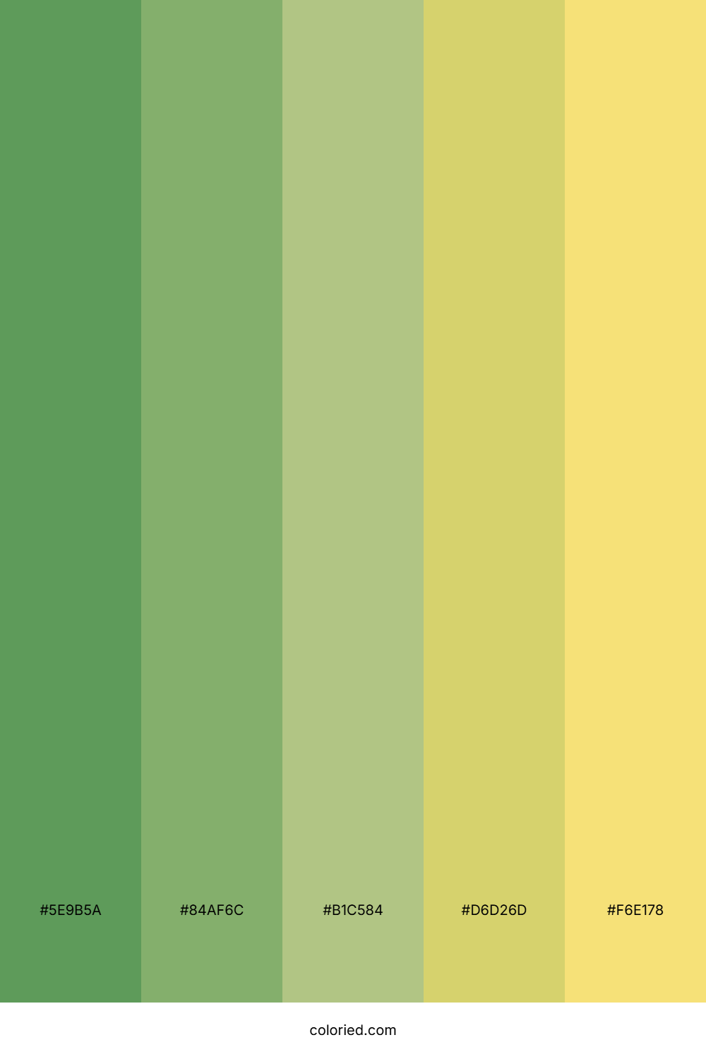 Green to Yellow Gradient Color Palette