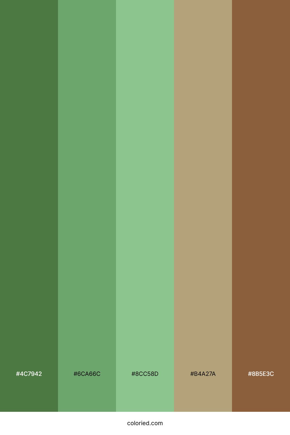 Green With Brown Color Palette