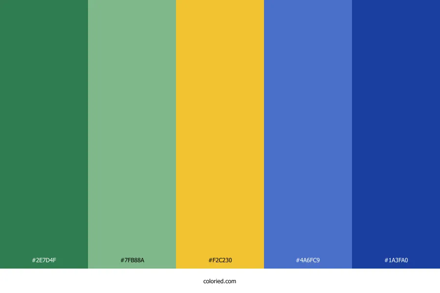 Green Yellow Blue Color Palette
