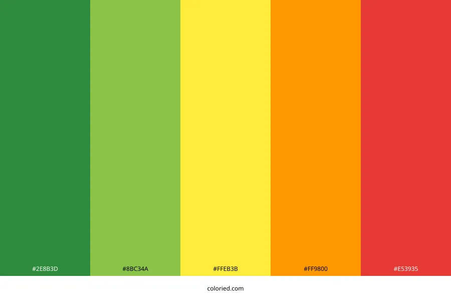 Green Yellow Red Color Palette
