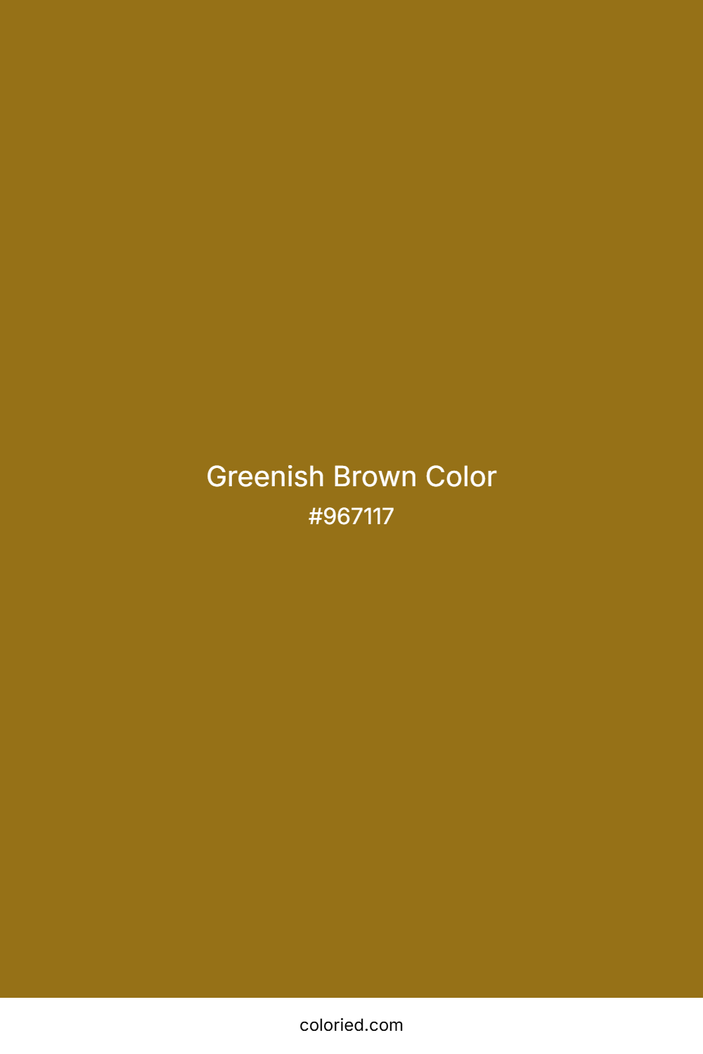 Greenish Brown Color