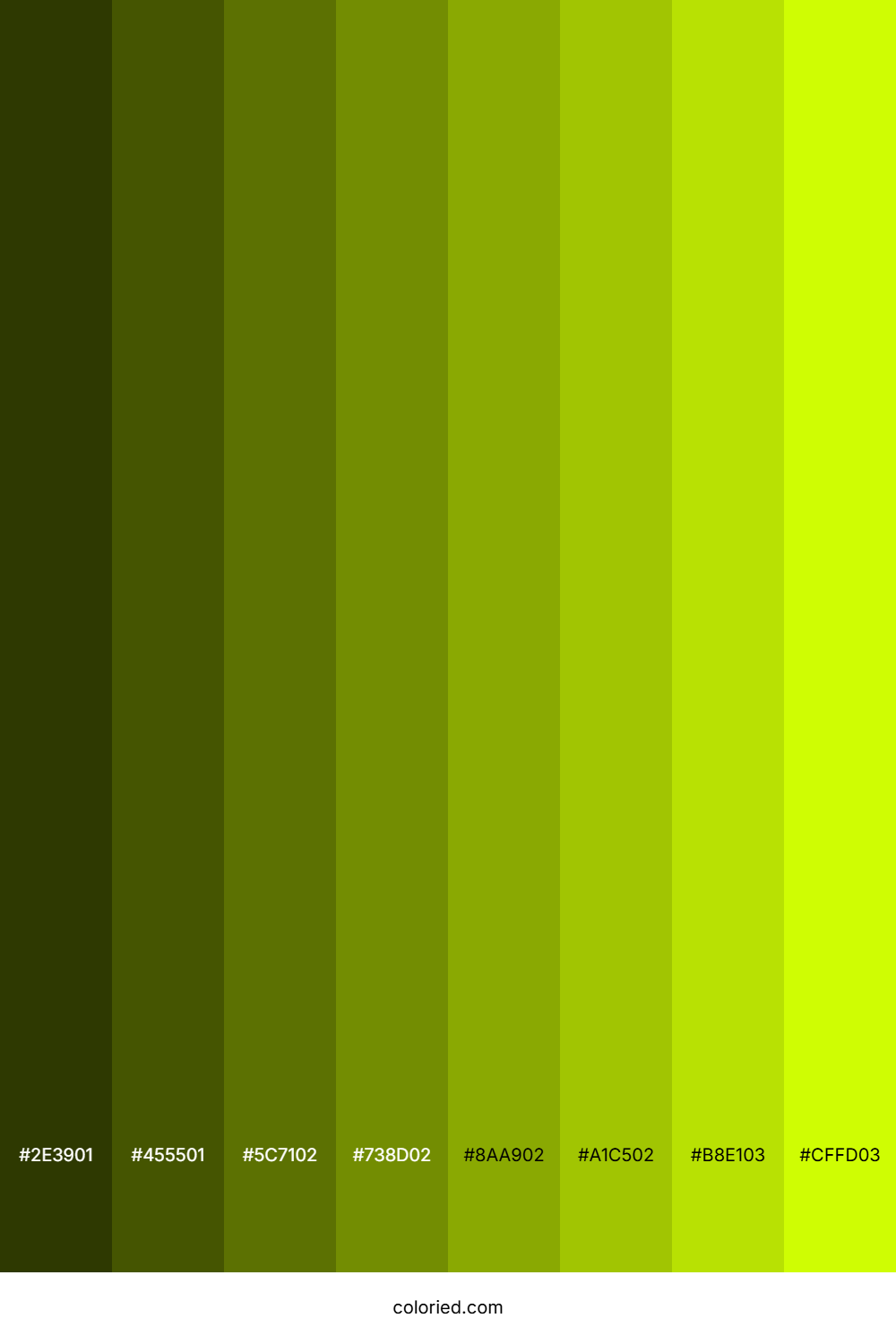 Greenish Yellow Color Shades
