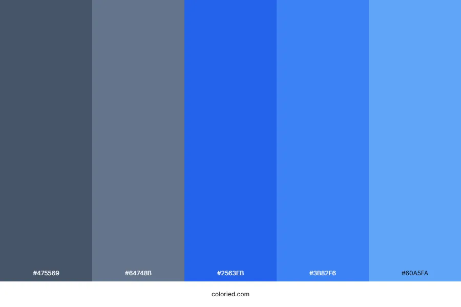 Grey and Blue Color Palette