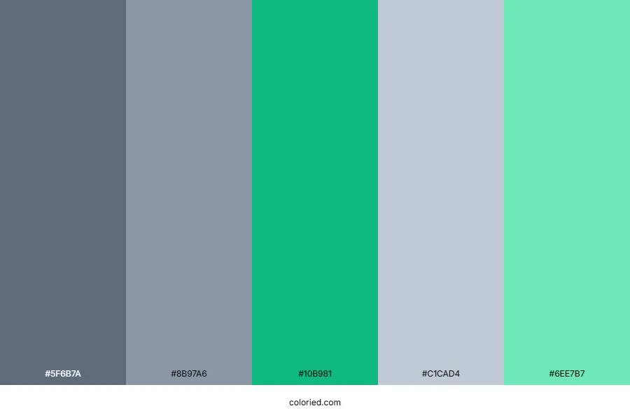 Grey and Green Color Palette