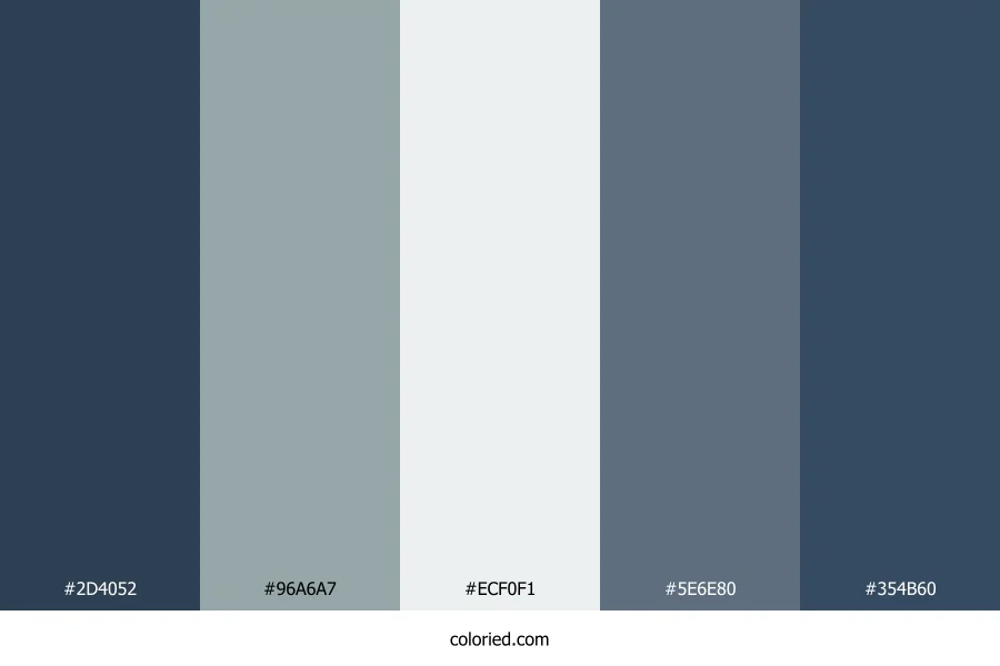 Grey and Navy Blue Color Palette