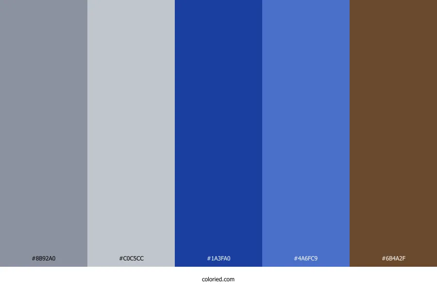Grey Blue Brown Color Palette
