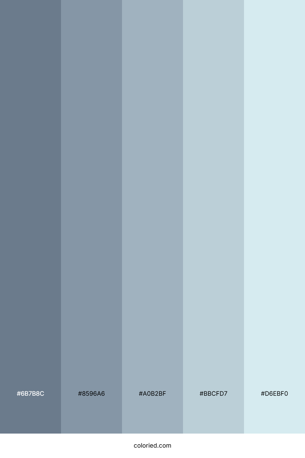 Grey Blue Gradient Color Palette