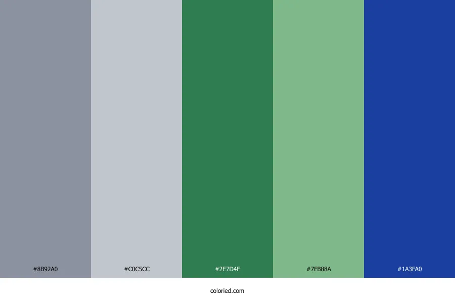 Grey Green Blue Color Palette