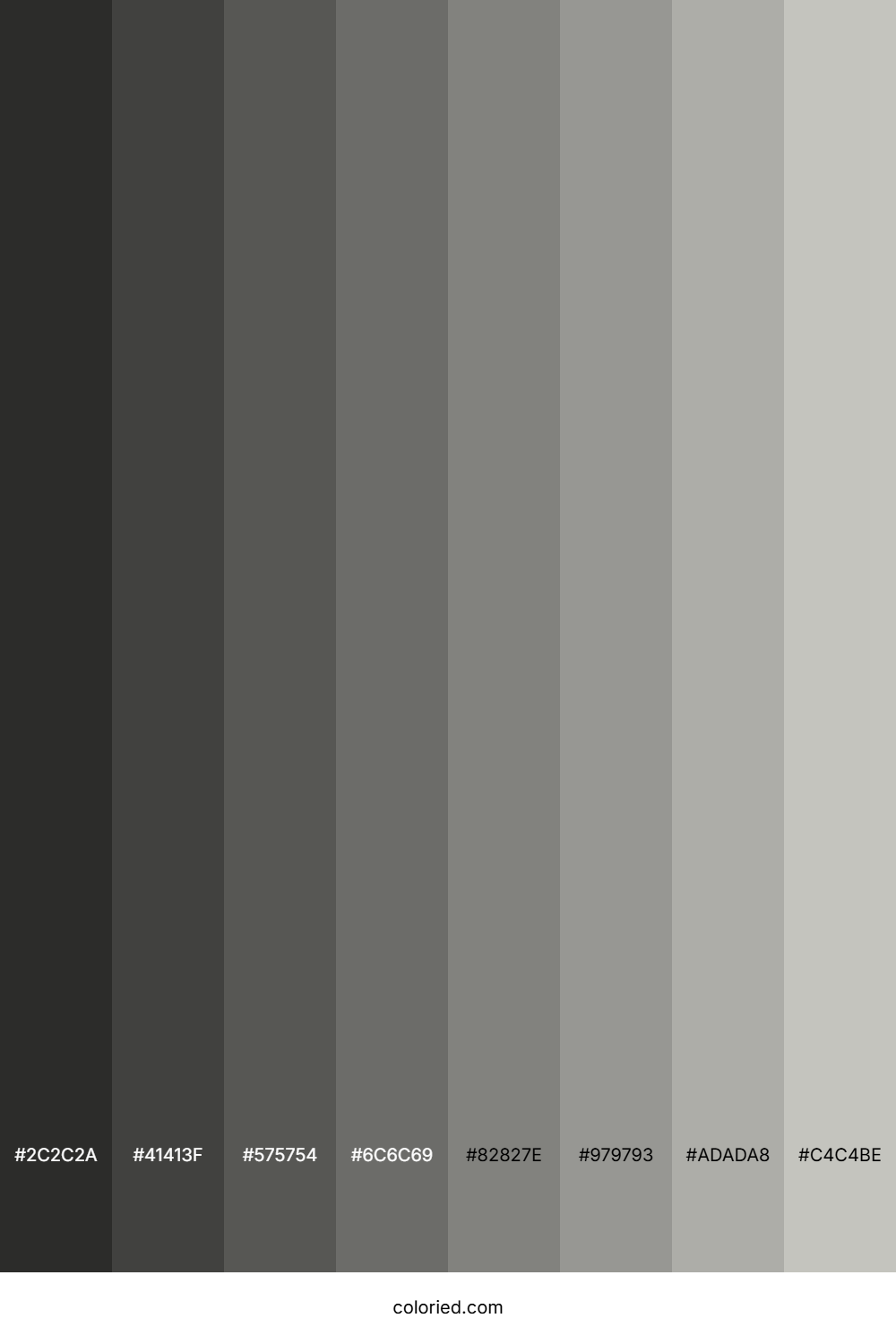 Grey Nickel Color Shades