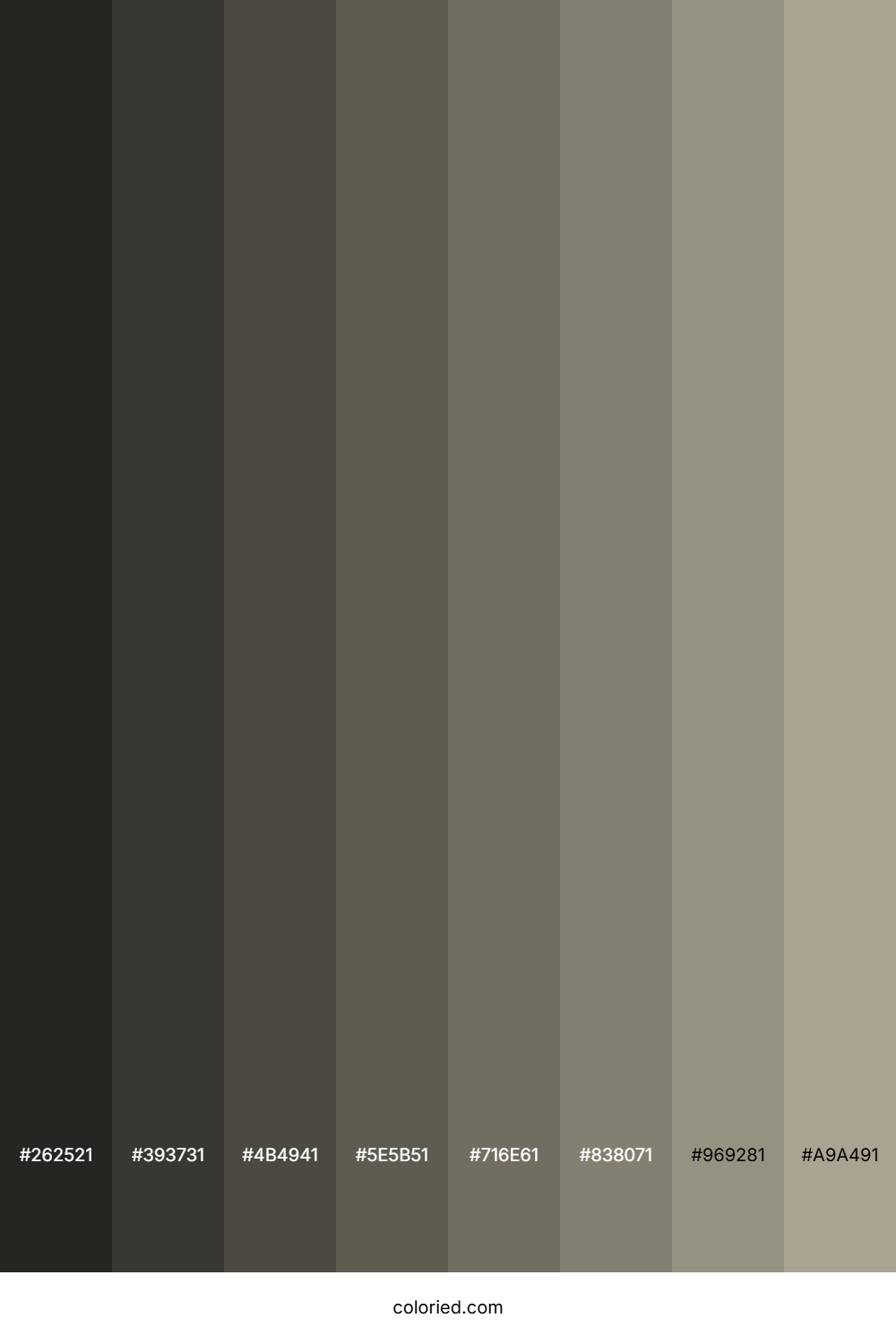 Grey Olive Color Shades