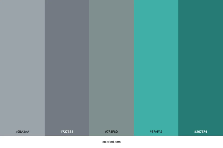 Grey Teal Color Palette