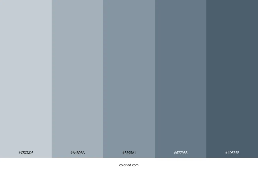 Greyish Blue Color Palette