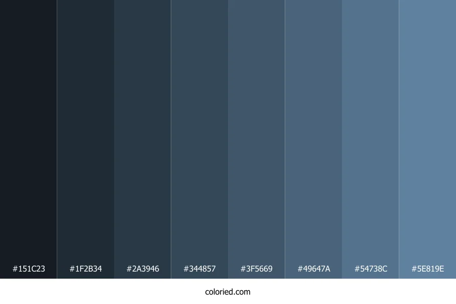 Greyish Blue Color Shades