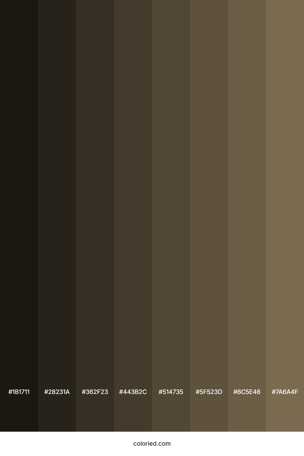 Greyish Brown Color Shades