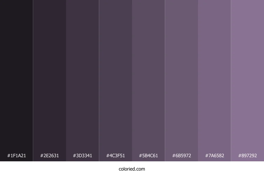 Greyish Purple Color Shades