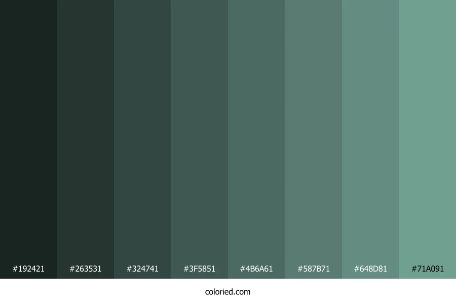 Greyish Teal Color Shades