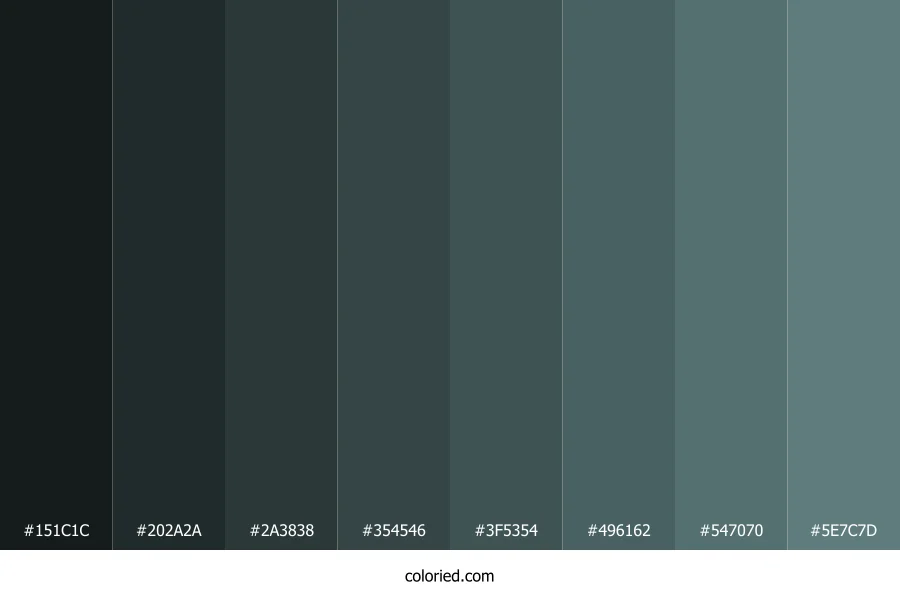 Greyish Turquoise Color Shades