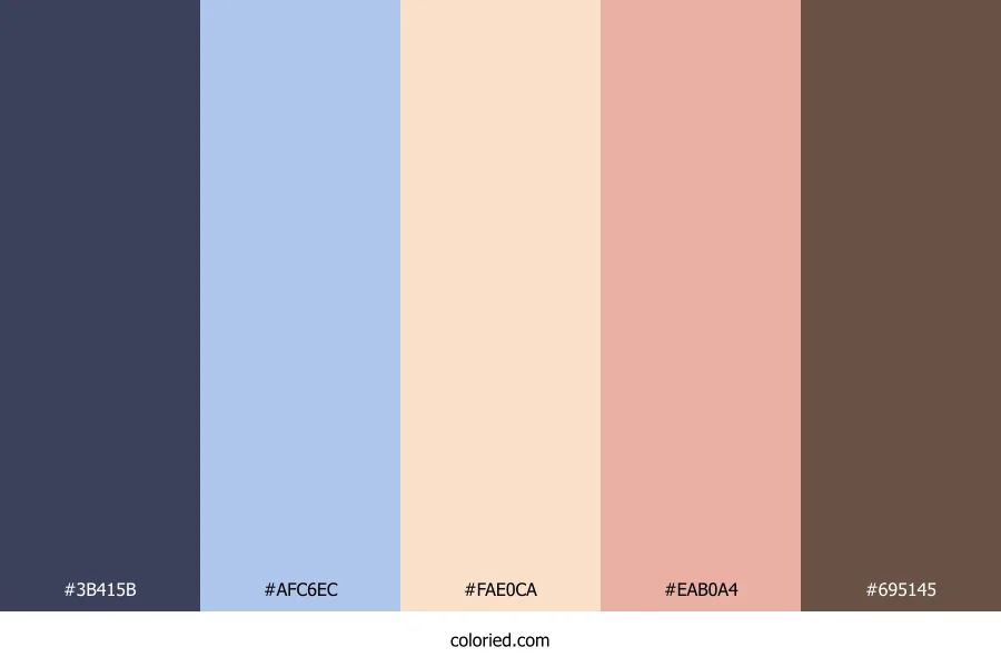 Harbor Mist Coral Color Palette