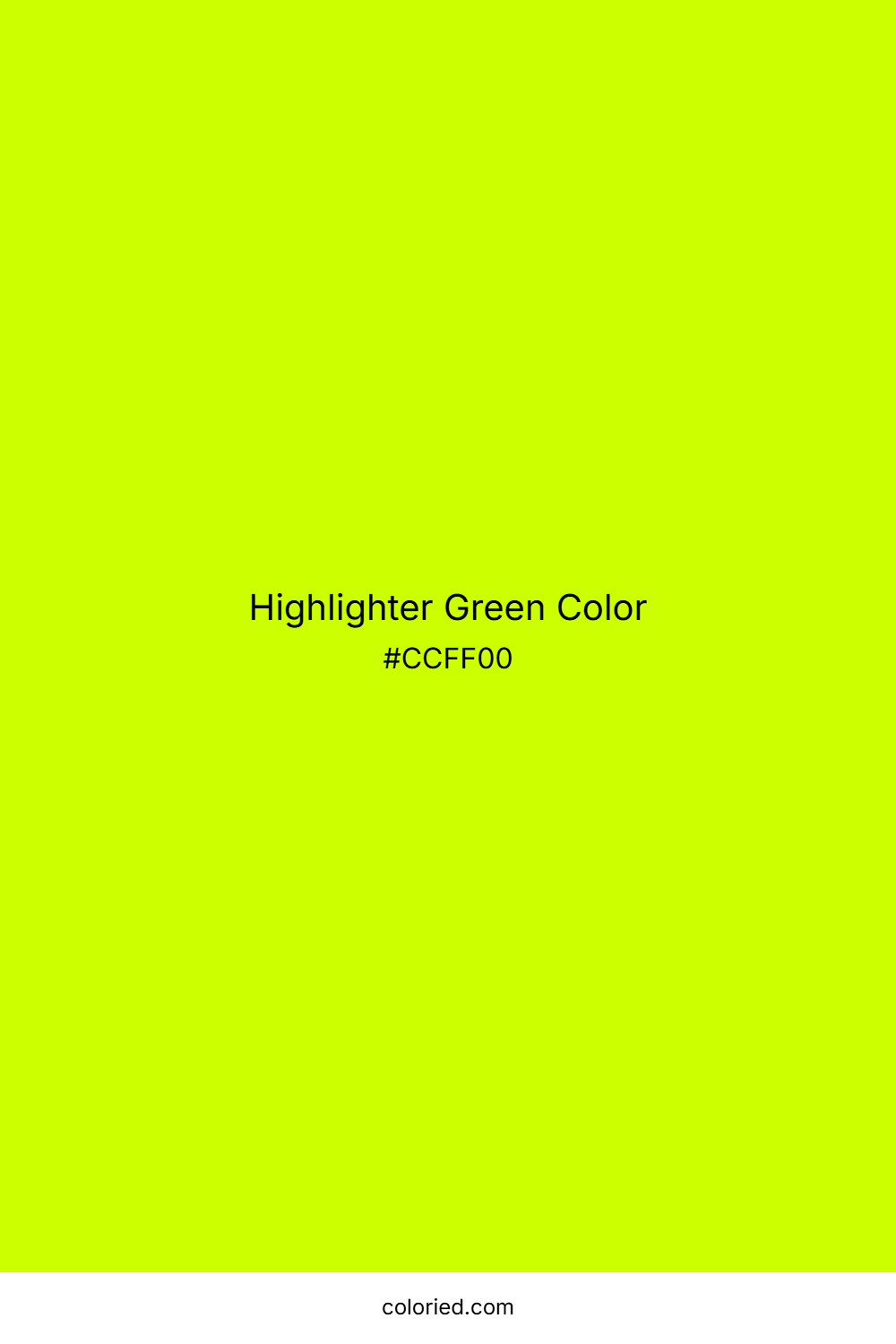 Highlighter Green Color