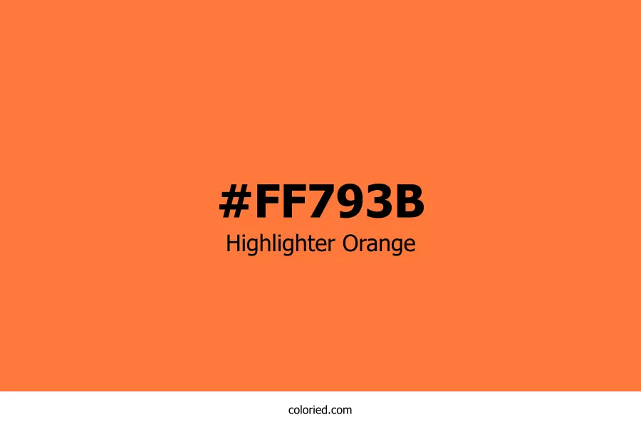 Highlighter Orange Color