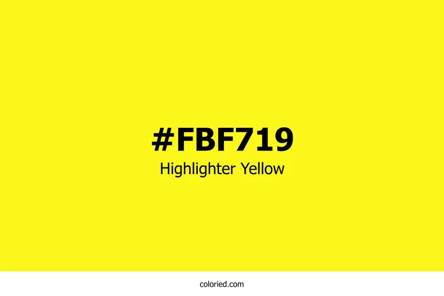 Highlighter Yellow Color